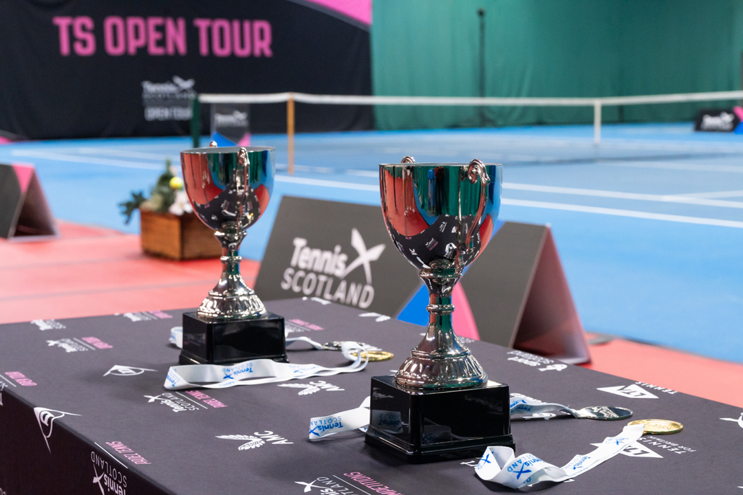 Winners of the TS Open Tour Finals receive the Sword Trophies