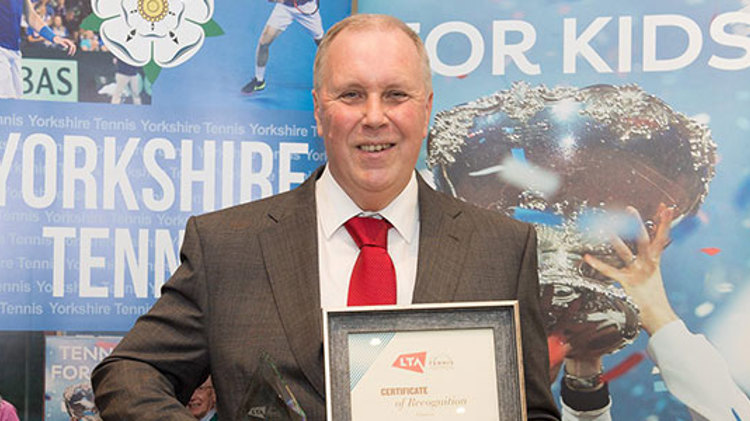Top volunteer Don Saul at the 2020 LTA Awards