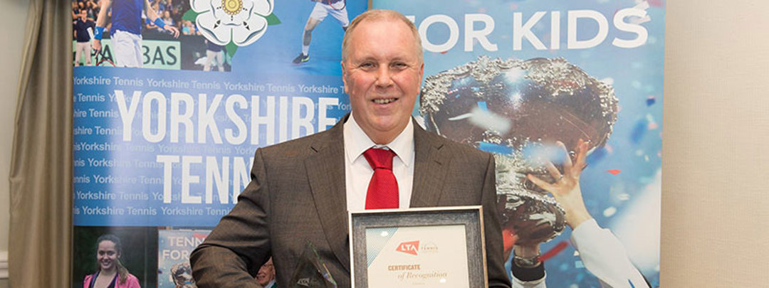 Top volunteer Don Saul at the 2020 LTA Awards