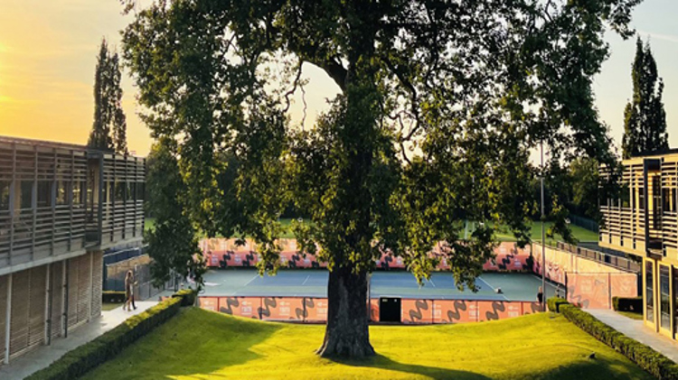 A sunset shot of the LTA centre 