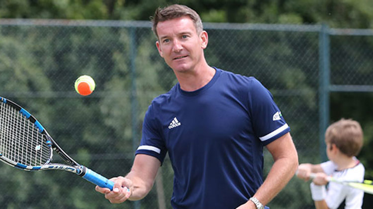 Scott LLoyd LTA CEO hitting a ball