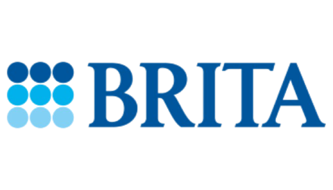 Blue BRITA logo on a transparent background