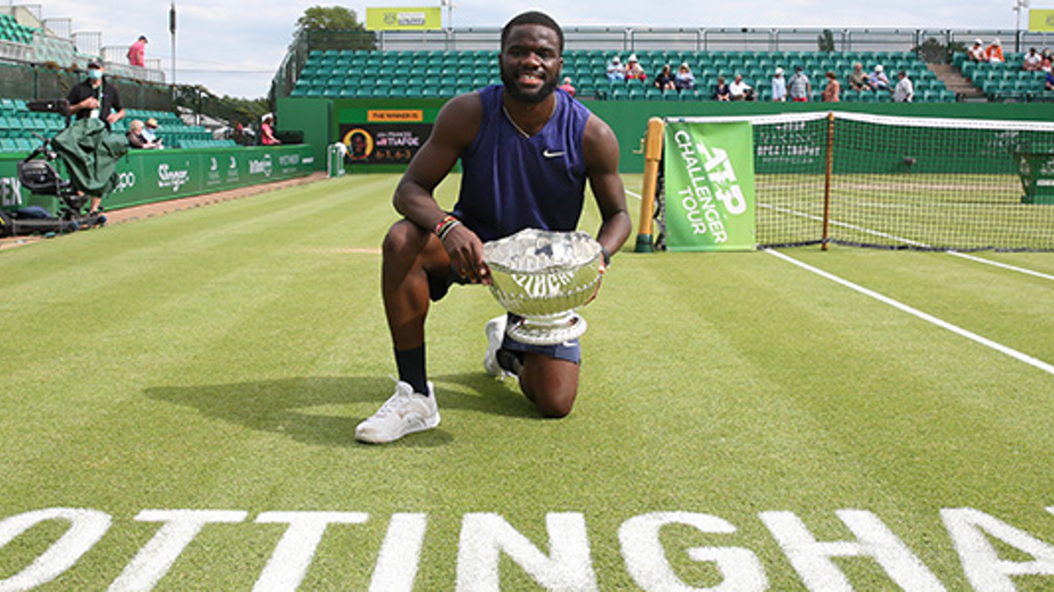 Frances Tiafoe at the viking open Nottingham championships