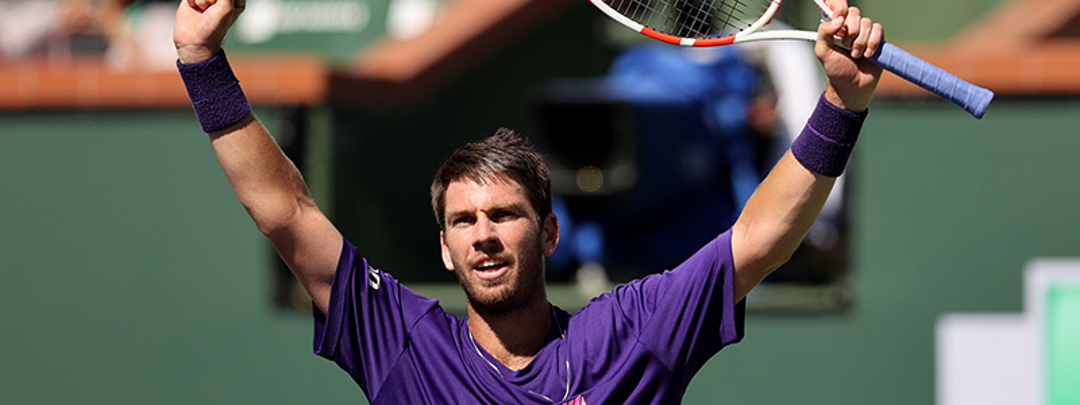 Cameron Norrie celebrating his win at Indian Wells