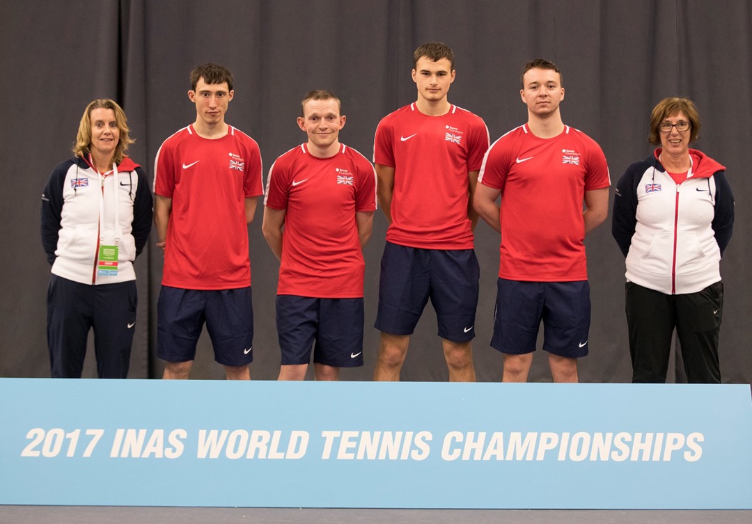 Great Britain's players and coaches, 2017 INAS World Tennis Championships