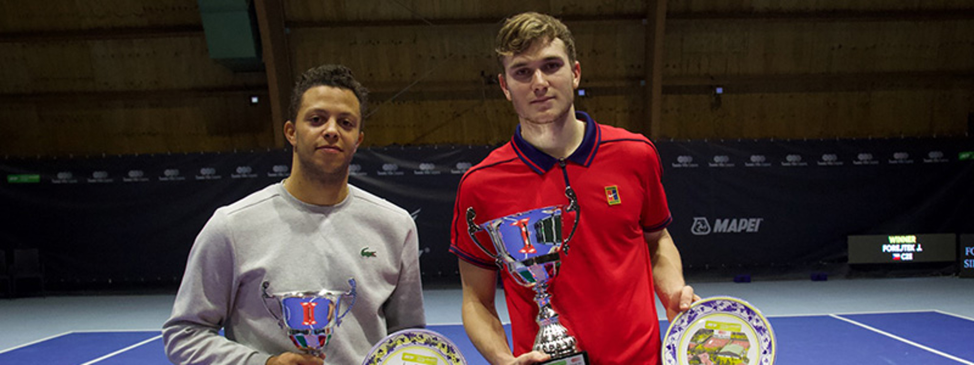 Paul Jubb and Jack Draper at the ATP Challenger event