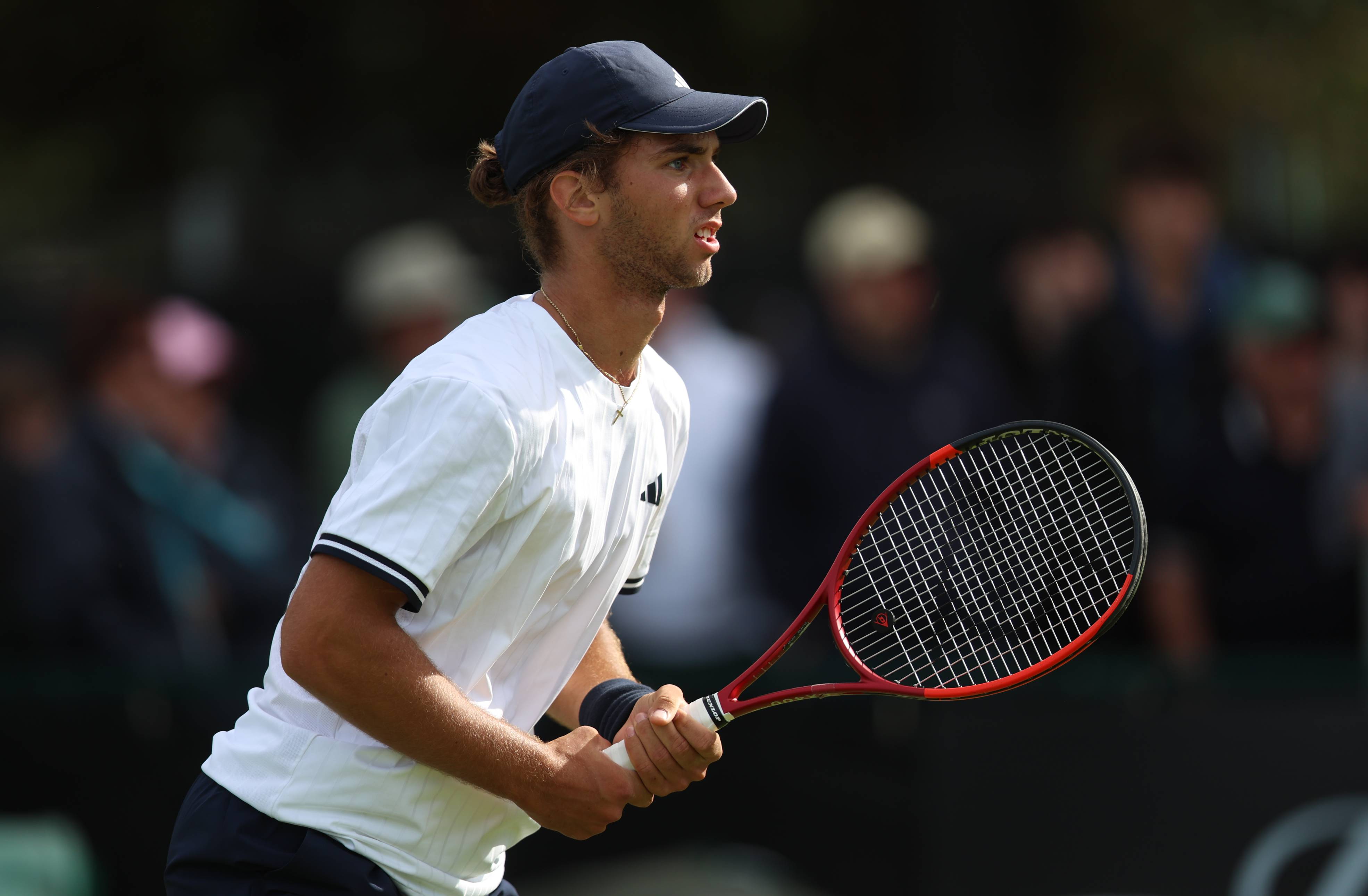 Britain's Mark Ceban ready to for a point during a match at the Lexus British Open Roehampton