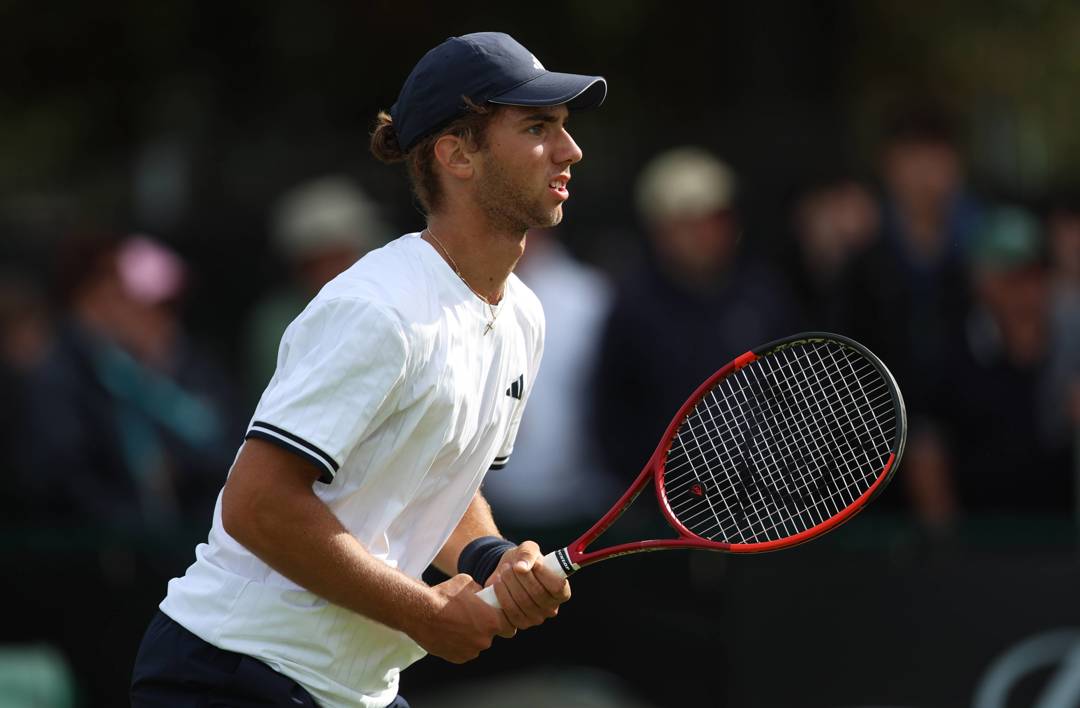 Britain's Mark Ceban ready to for a point during a match at the Lexus British Open Roehampton