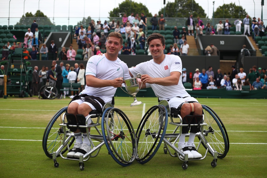 Gordon Reid and Alfie Hewett retain their Wimbledon men’s doubles wheelchair tennis title