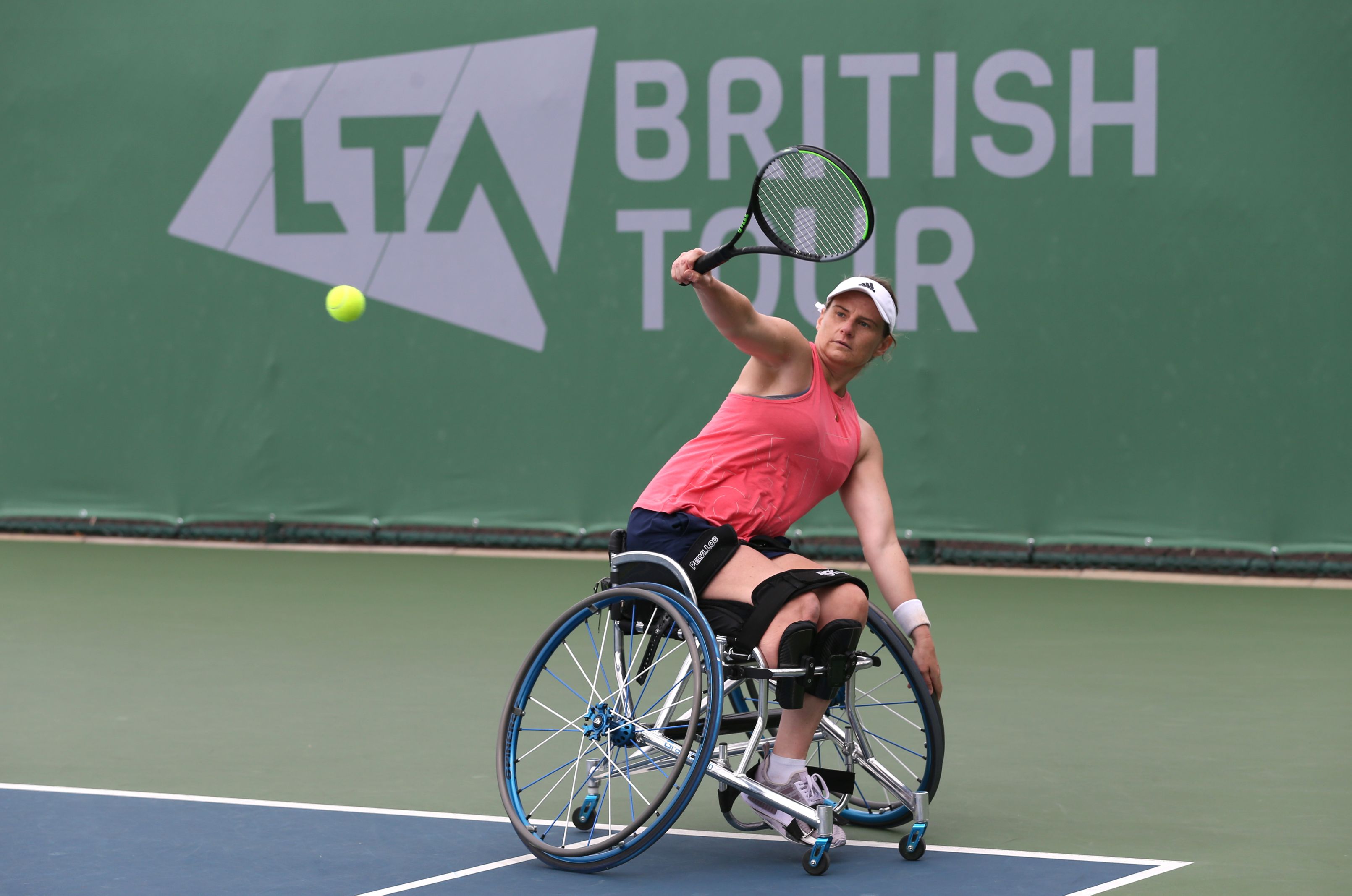 Cornelia Oosthuizen hitting a backhand at the National Tennis Centre