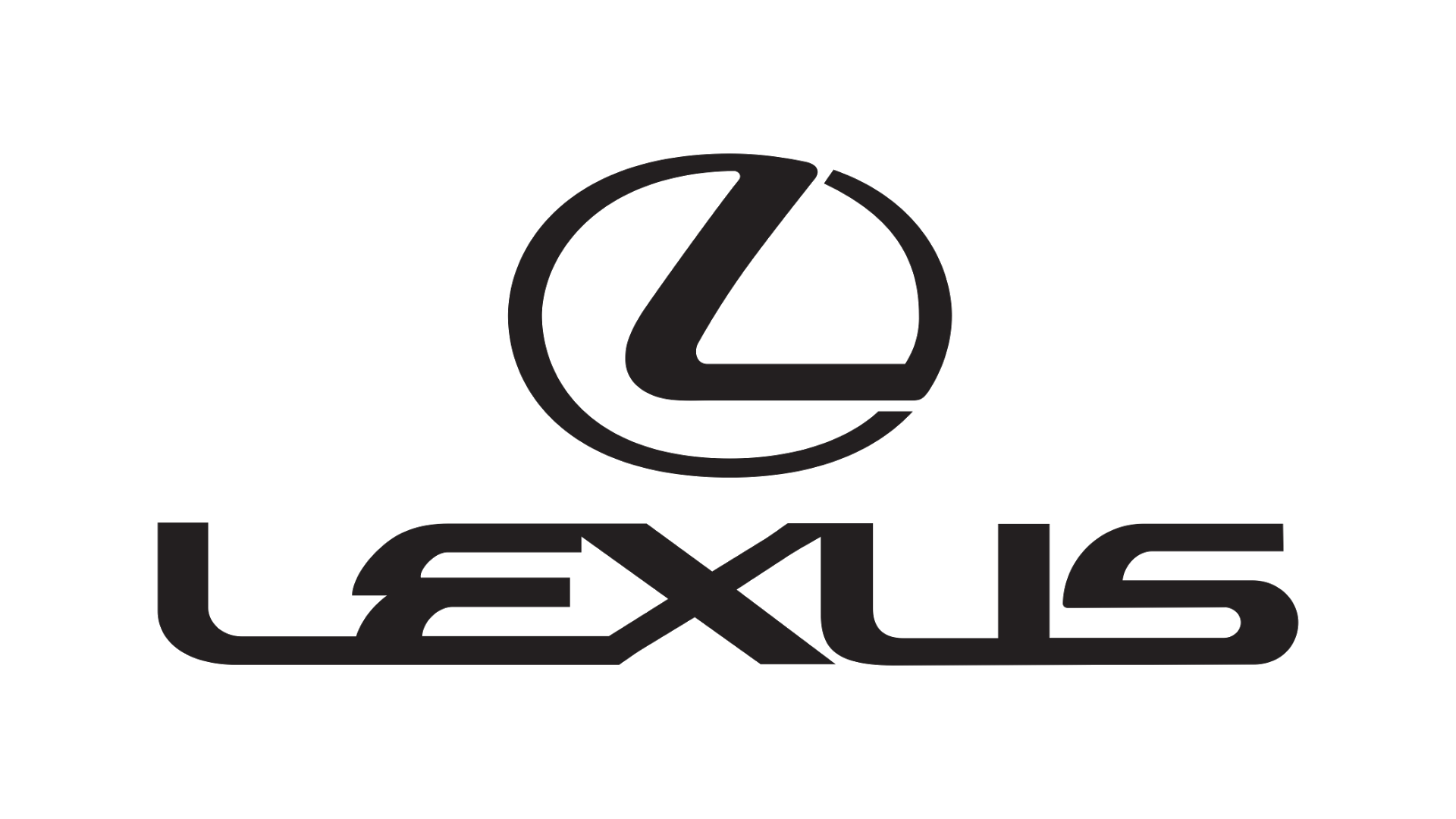 Lexus logo in black with a transparent background