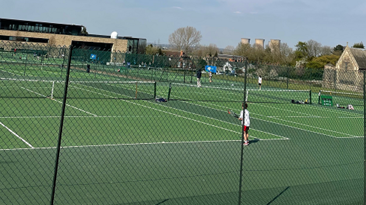 Tennis court in Wales