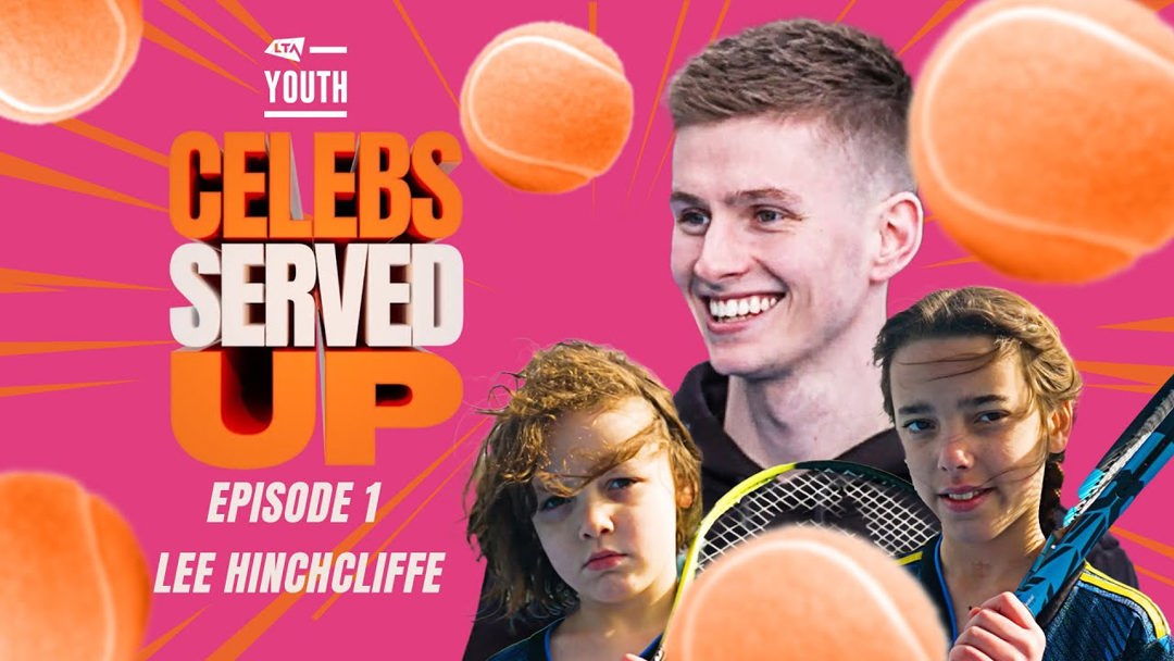 Poster showing celebs served up tennis