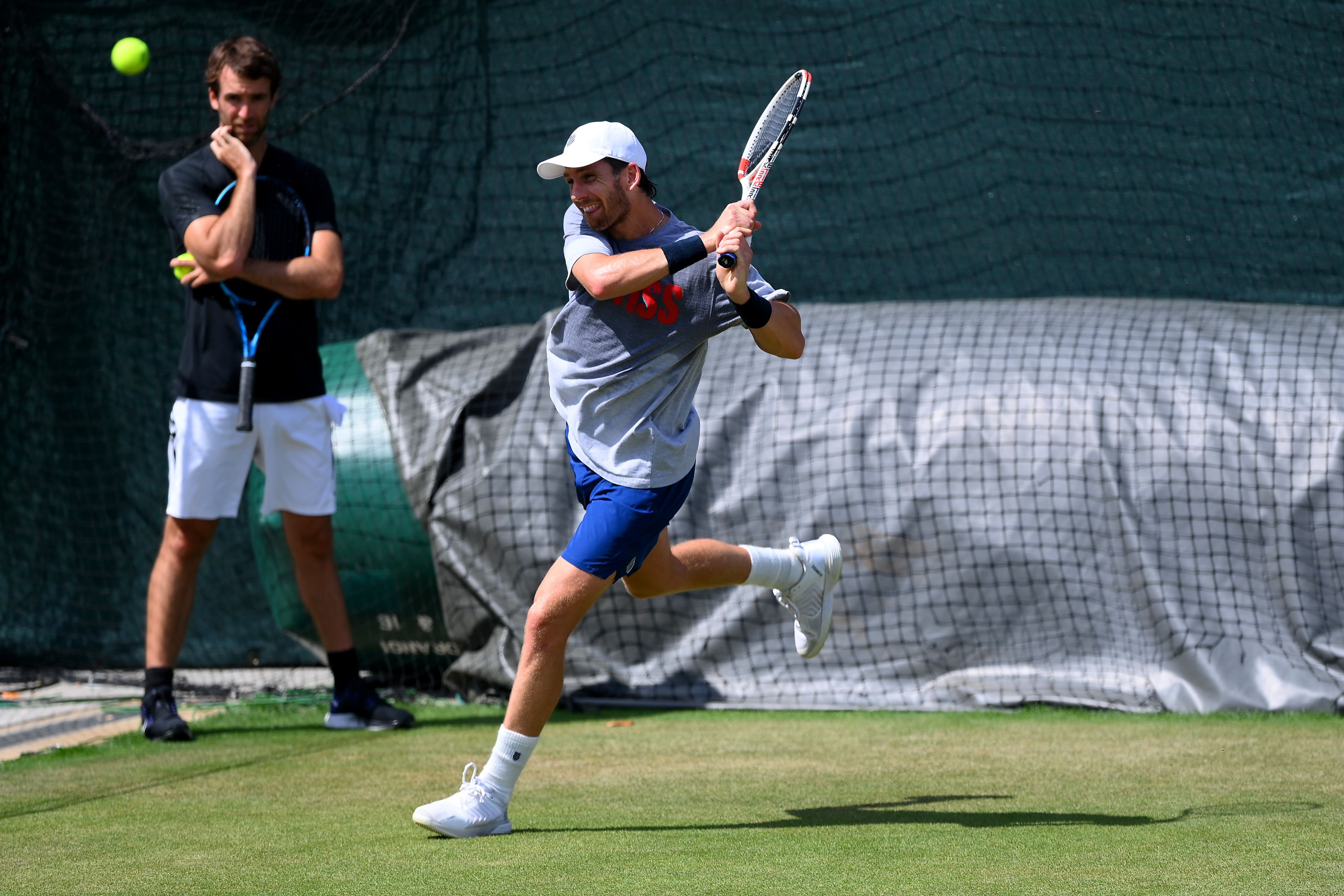 Cam Norrie training at Wimbledon