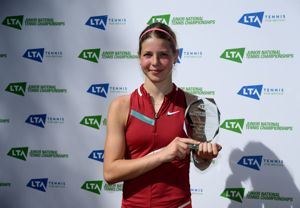Hannah Klugman with the runners-up trophy at the Junior Nationals