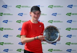 Henry Searle with the Junior Nationals runners-up award