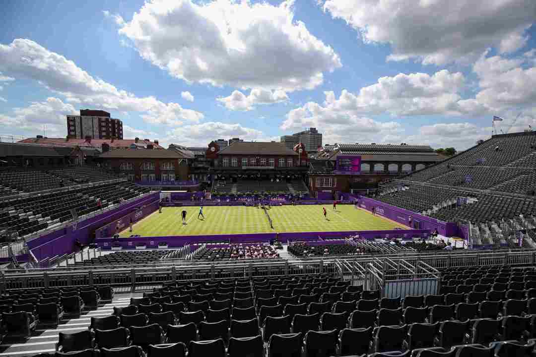 Empty stands at the cinch Championships at Queen's Club