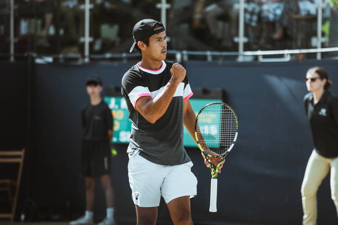 Jason Kubler fist pumps ate the Lexus Ilkley Trophy