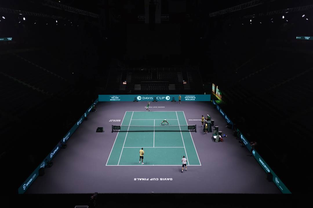 Tennis court at the Manchester AO Arena