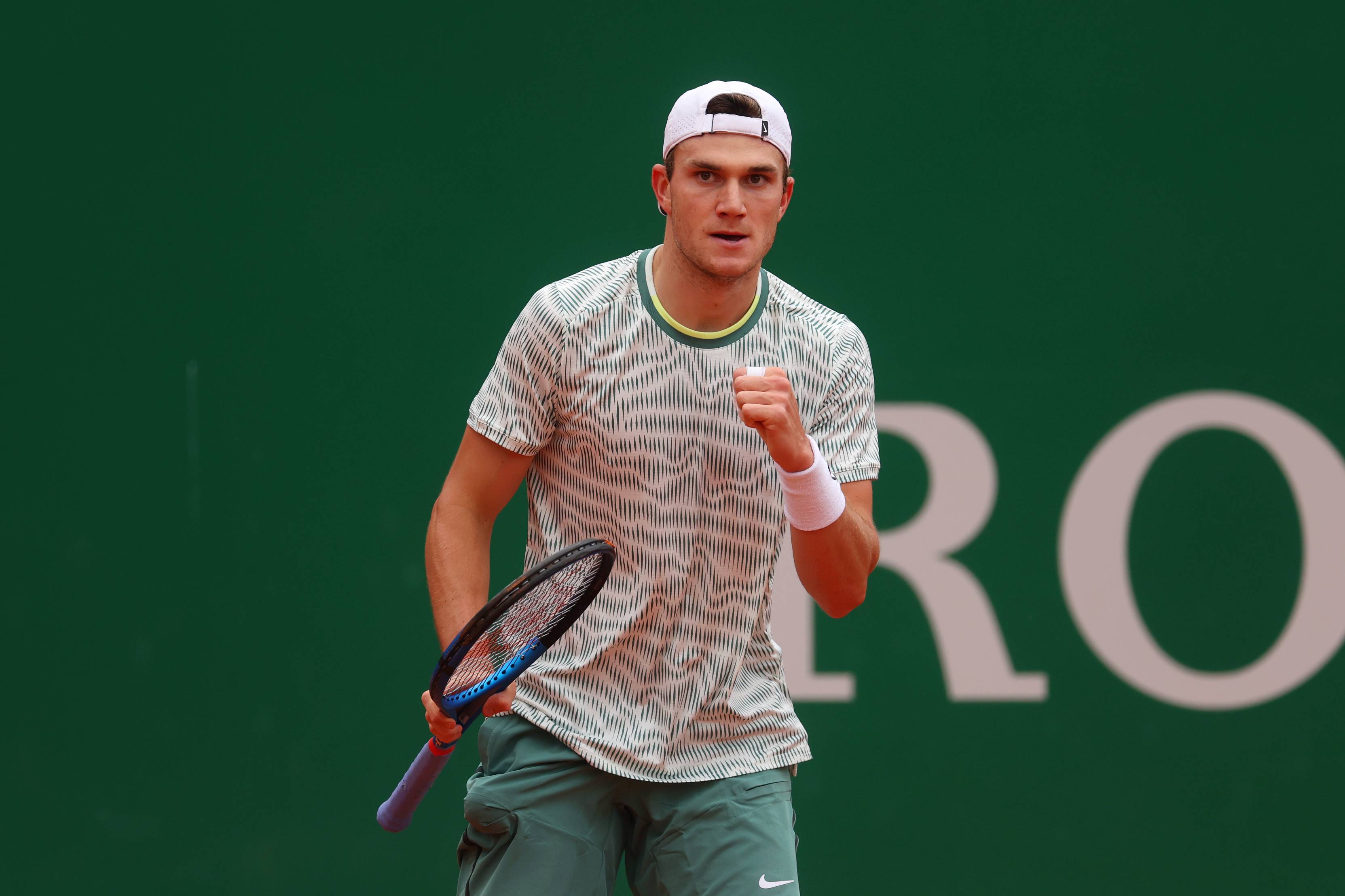 Jack Draper fist pumps at the Monte Carlo Masters
