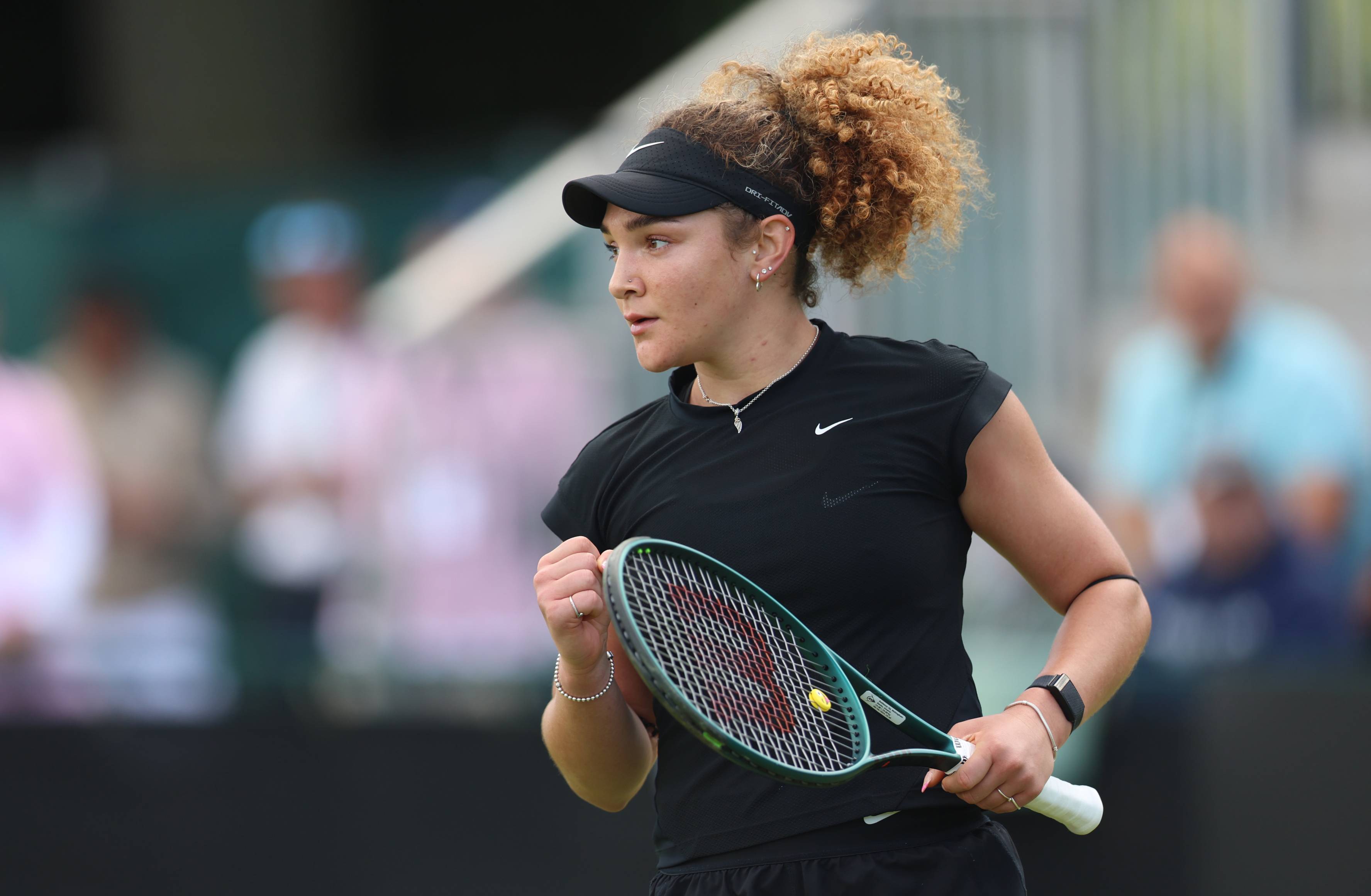 Marni Banks in qualifying action at the Rothesay Open Nottingham