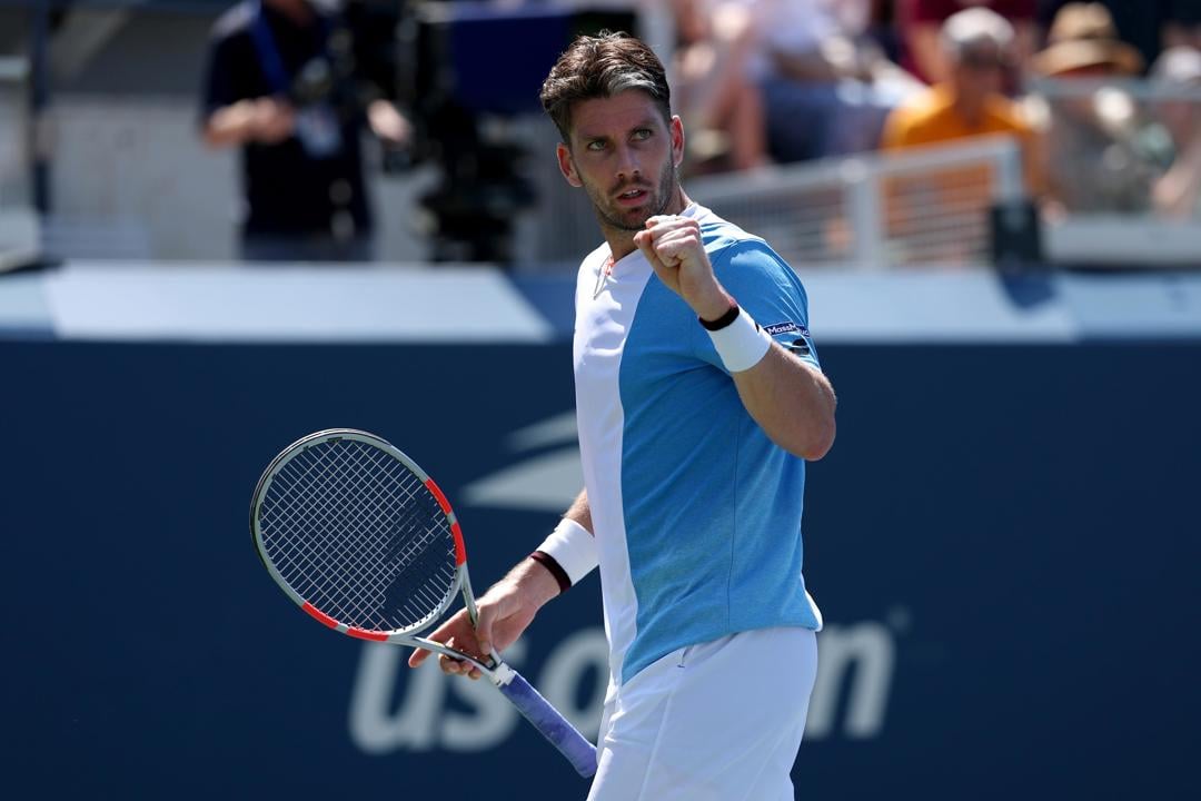 Cam Norrie gives a fist pump during a second round win at the US Open