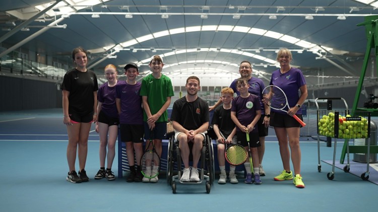 Wheelchair tennis star Alfie Hewett surprises inspirational LTA award-winning coach