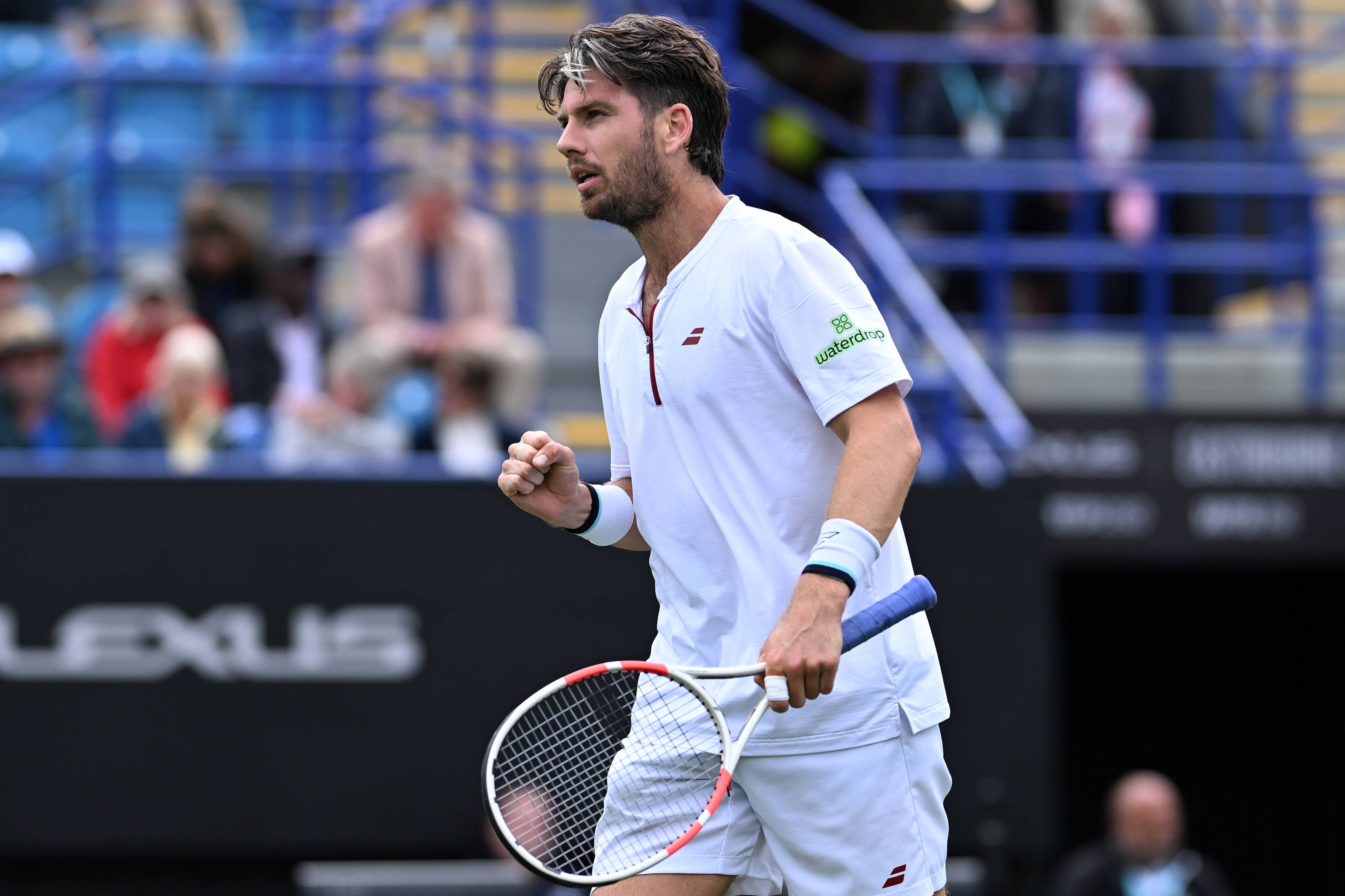 Cam Norrie in action at the Lexus Eastbourne Open in 2025
