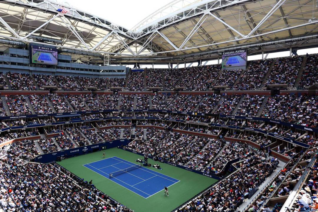 Stadium view of Arthur Ashes Stadium at the US Open