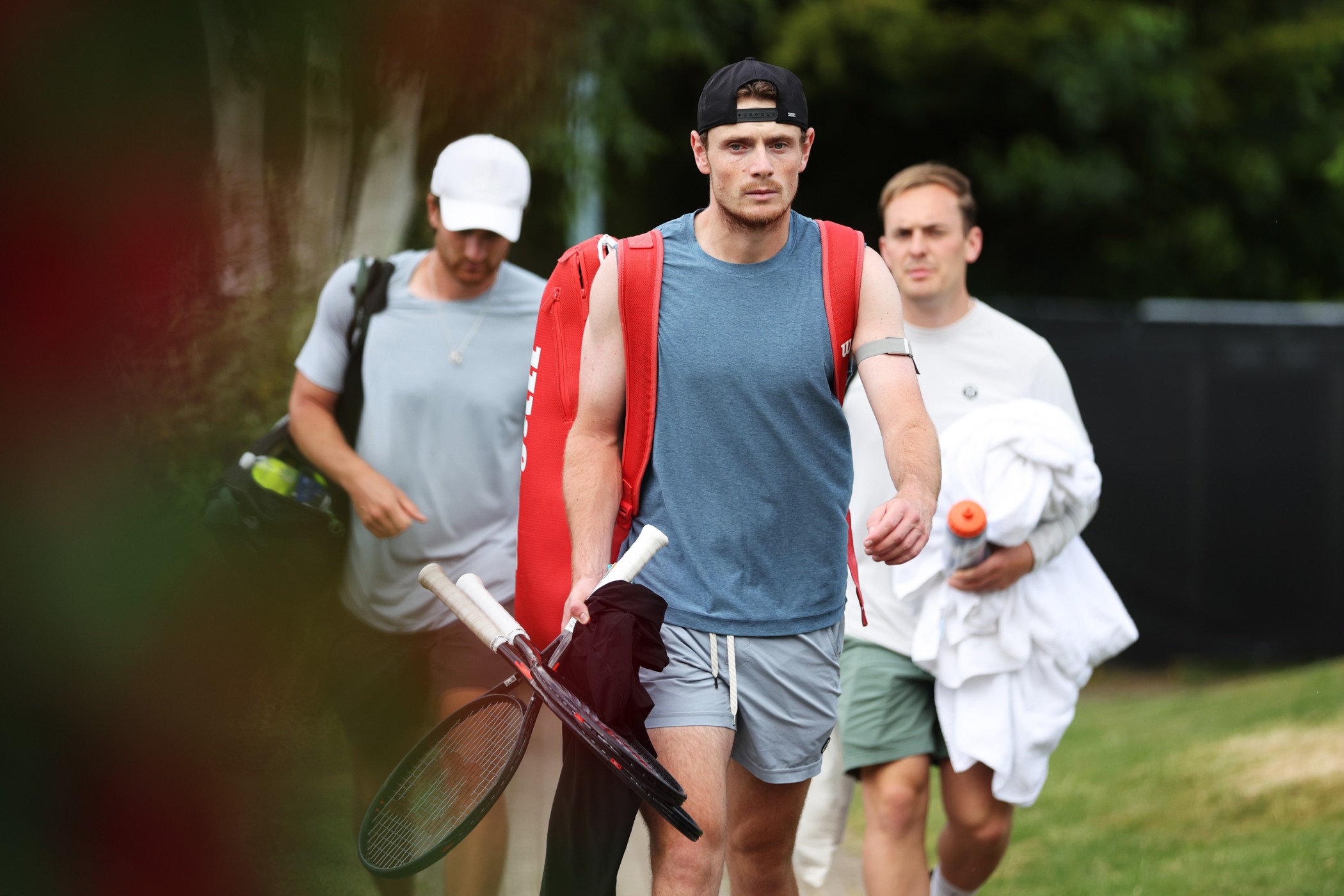 Jack Pinnington Jones walking out to practice at the Lexus Birmingham Open