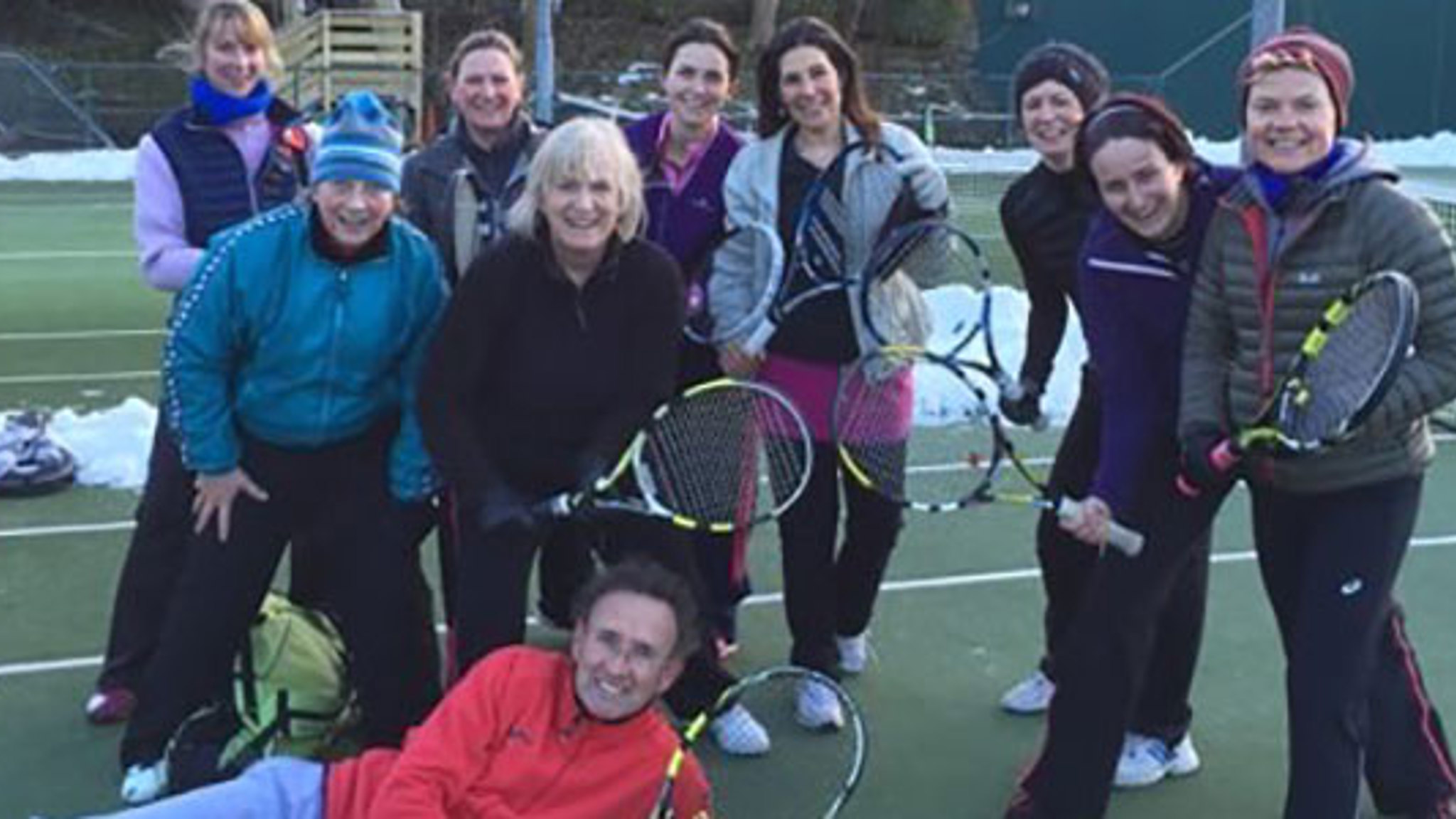 A group of players pose for a picture at Scotland’s Western Lawn Tennis Club