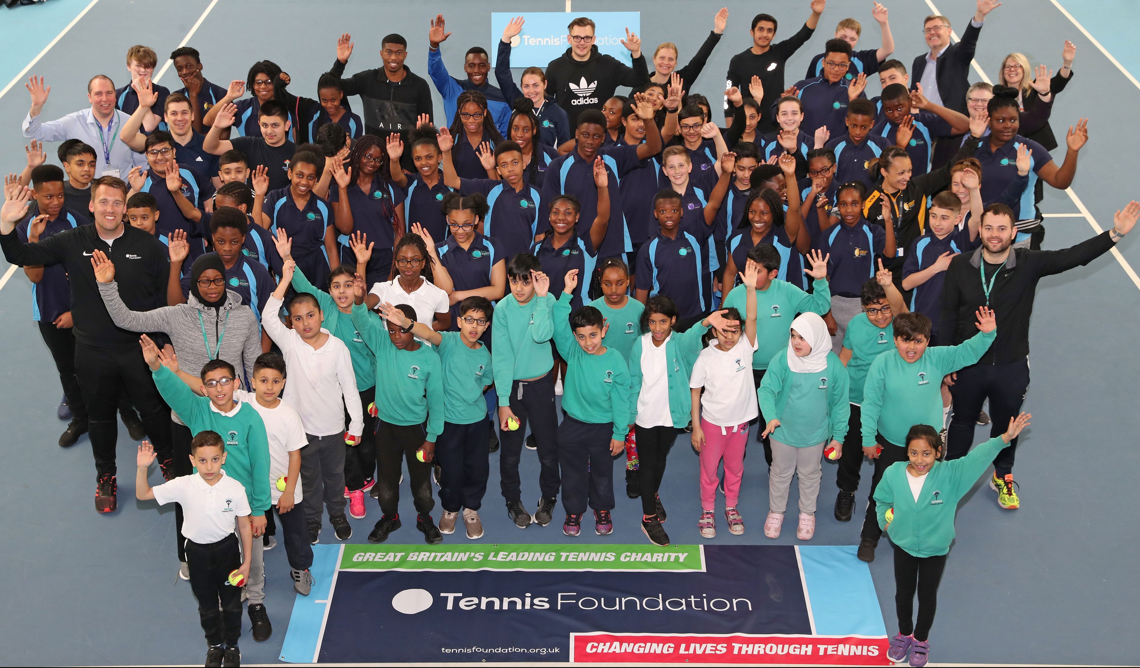 Tennis Foundation group of kids