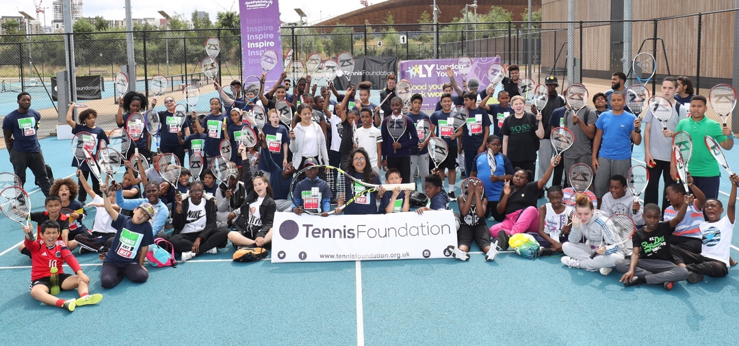 Tennis Foundation group of kids
