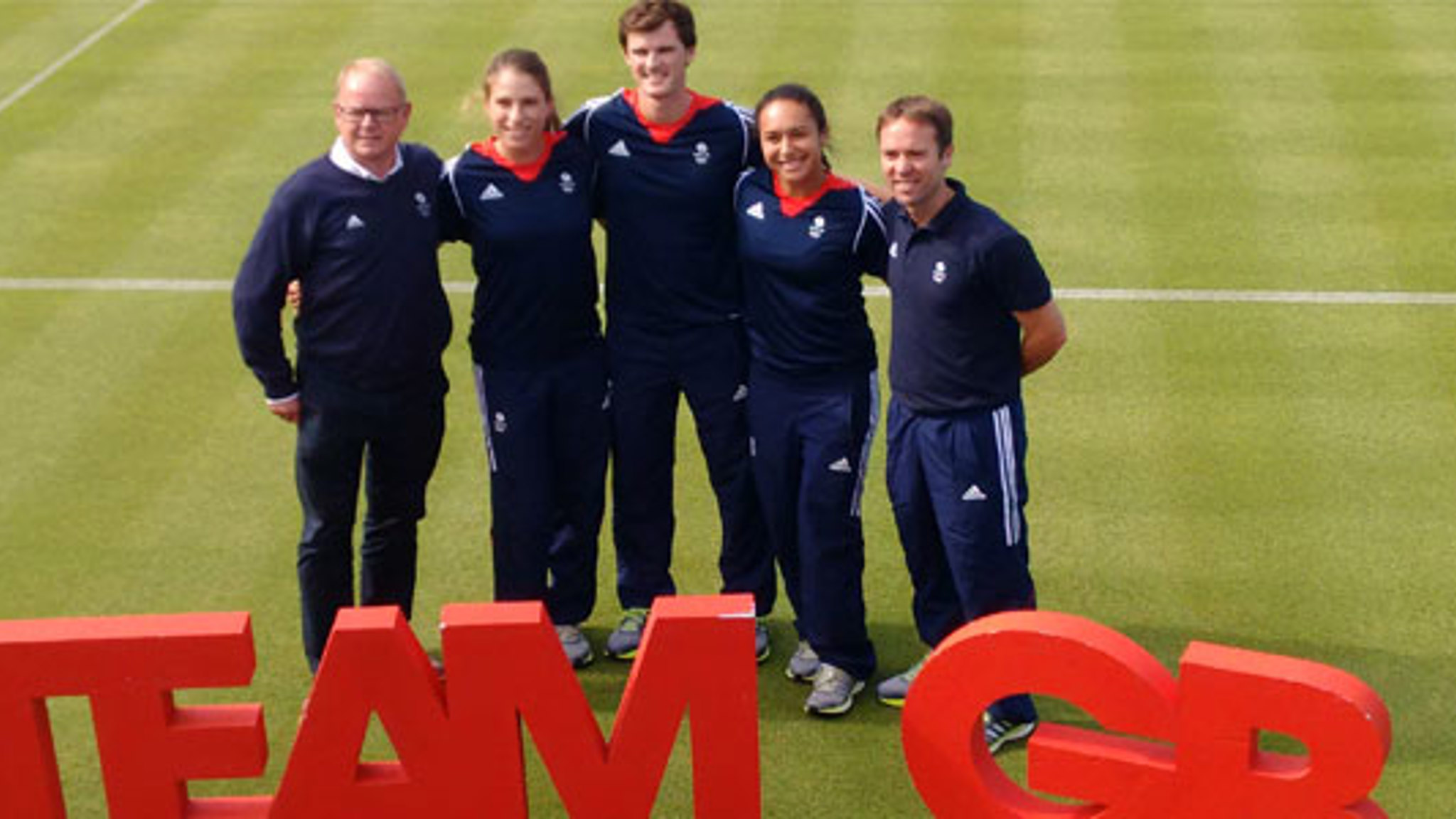Tennis team GB smiling