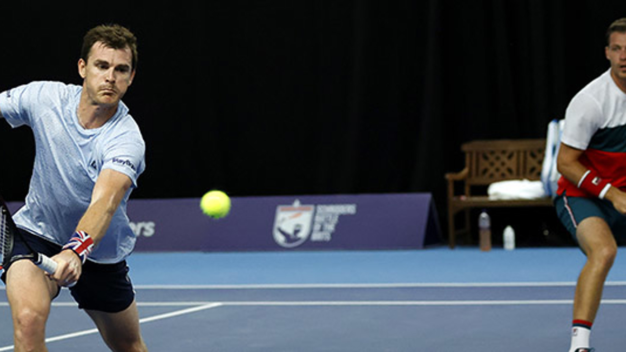 Murray and Skupski in action