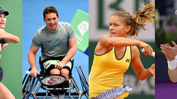 Emma Raducanu, Alfie Hewett, Matilda Mutavdzic and Andy Murray at Wimbledon