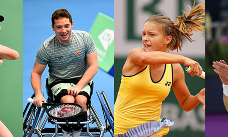 Emma Raducanu, Alfie Hewett, Matilda Mutavdzic and Andy Murray at Wimbledon