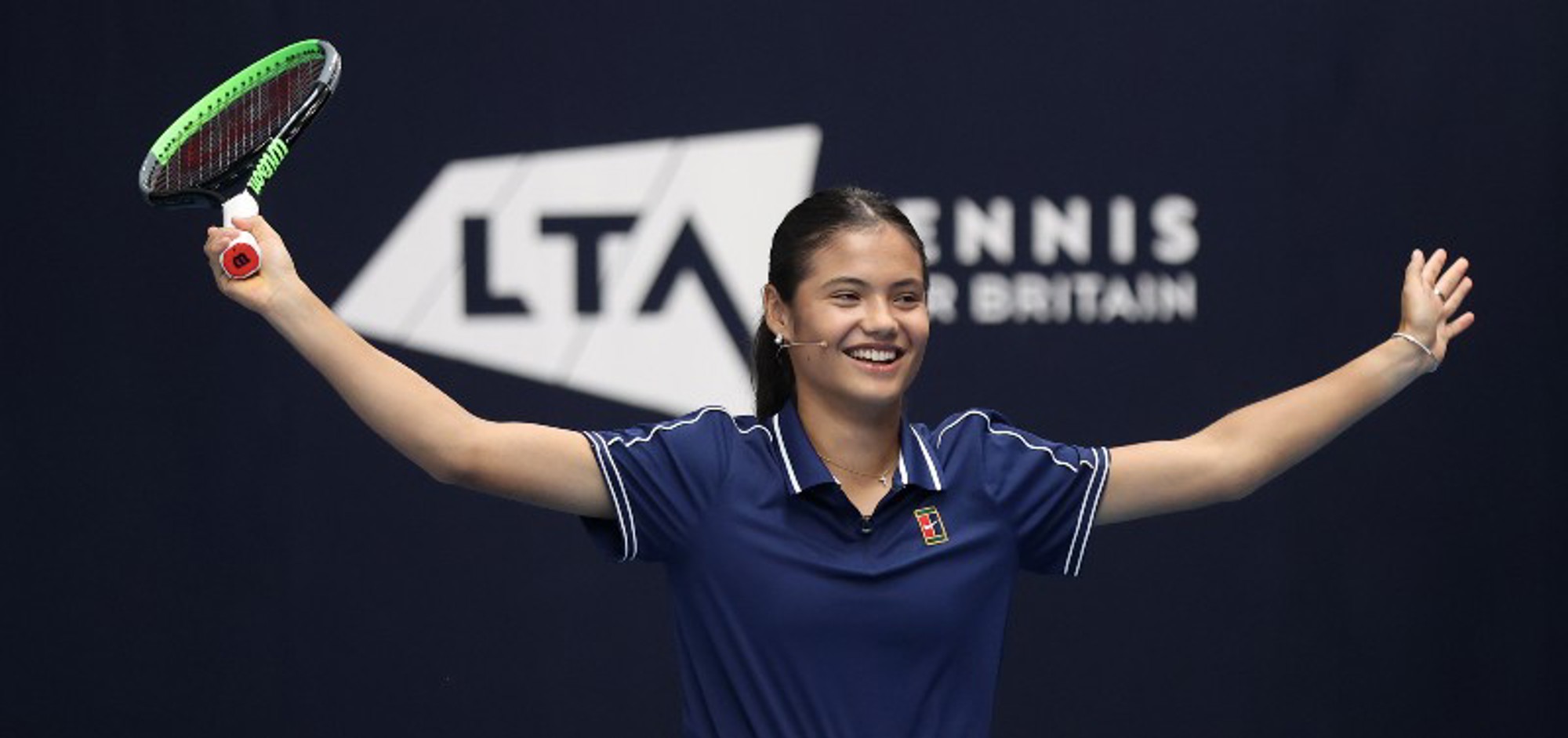 Emma Raducanu at the National Tennis Centre