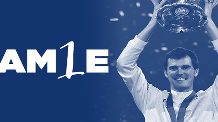 poster of jamie murray holding trophy overhead