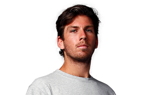 A headshot of British tennis player Cameron Norrie. 