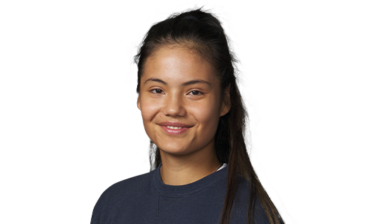 A headshot of British tennis player Emma Raducandu.