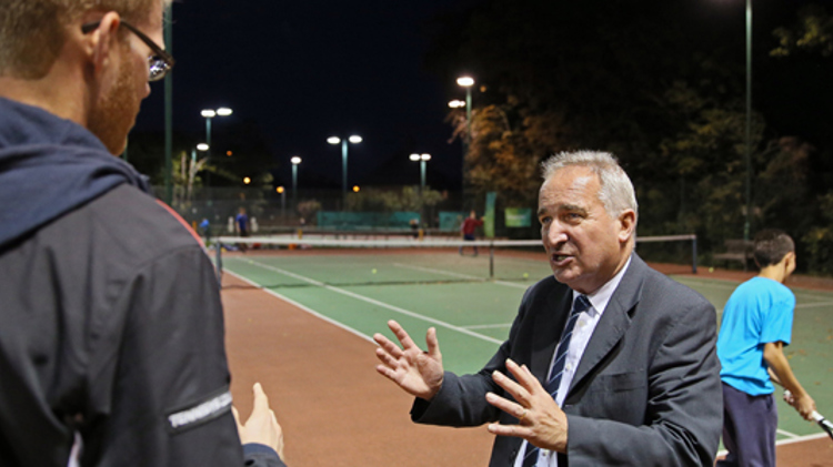 Shooters Hill LTC Chairman John Ratcliffe gesturing with his hands as he speaks 