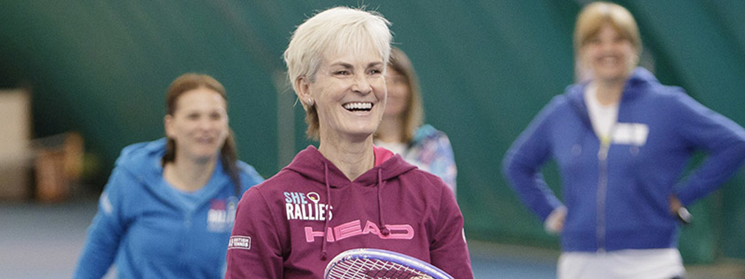 Judy Murray laughing at 2017 She Rallies Activator Training