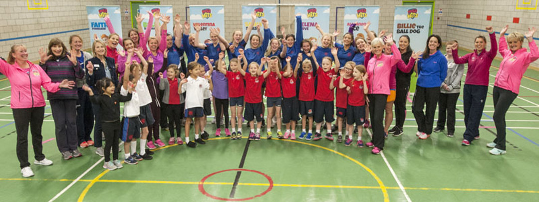A group shot of the Miss Hits group in Edinburgh with Judy Murray