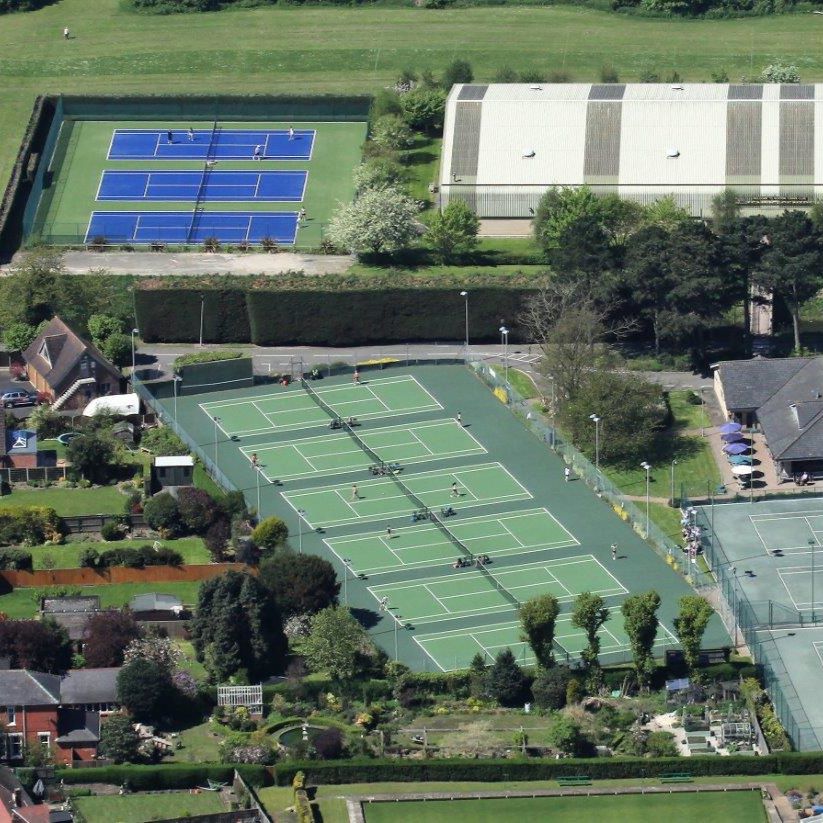 An arial view of Boston Tennis Club